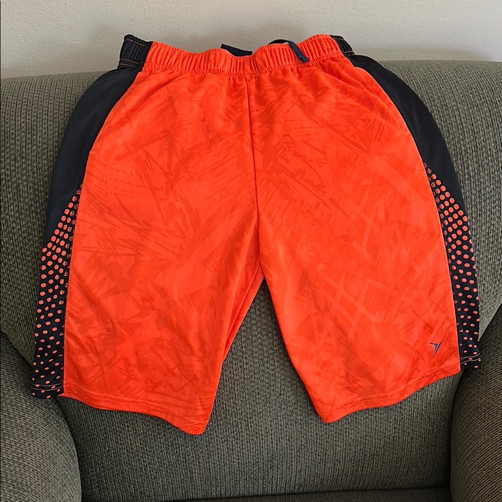 Old Navy Orange and Black Sporty Mesh Shorts